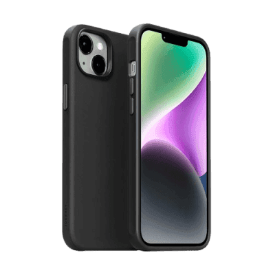 apple black cover silicon — Black